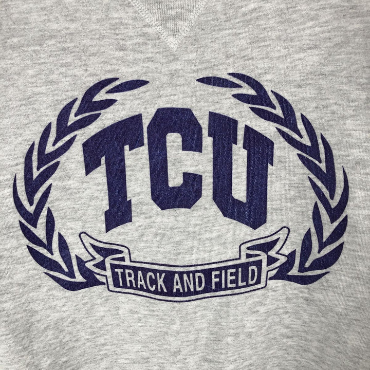 90'S Russell College Sweatshirt, Made in USA, Men's XL, Vintage cotton gray type Vintage Second Hand