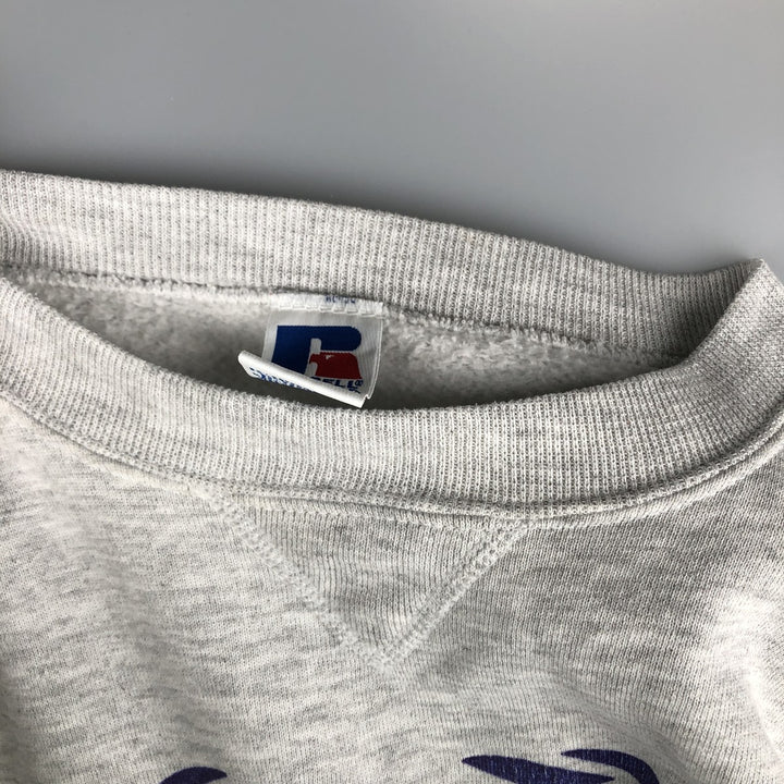 90'S Russell College Sweatshirt, Made in USA, Men's XL, Vintage cotton gray type Vintage Second Hand
