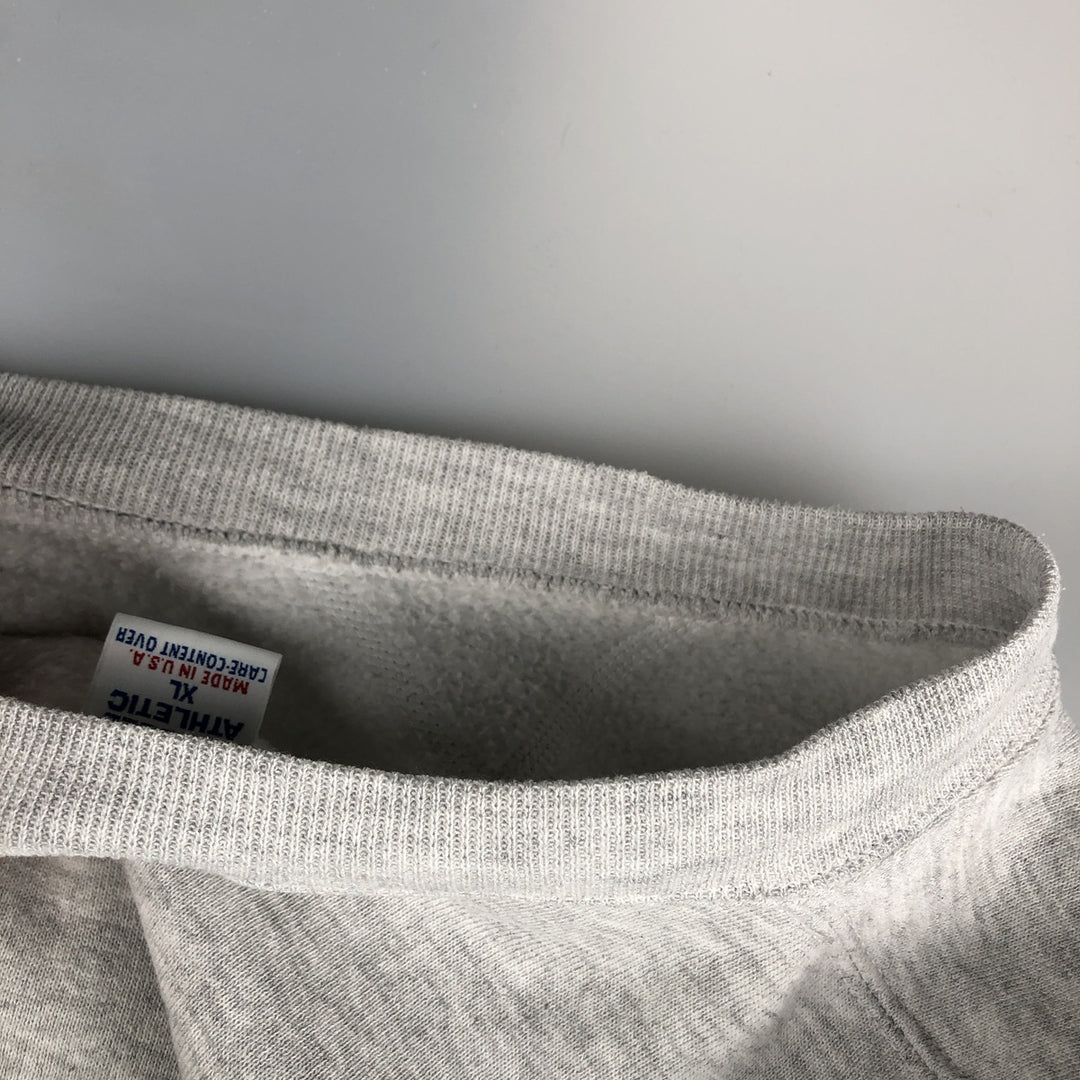 90'S Russell College Sweatshirt, Made in USA, Men's XL, Vintage cotton gray type Vintage Second Hand
