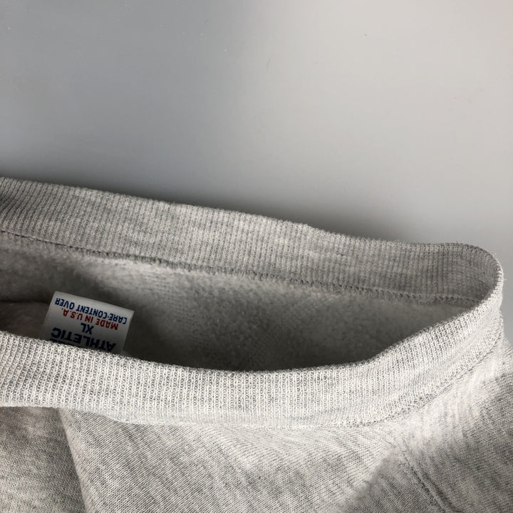 90'S Russell College Sweatshirt, Made in USA, Men's XL, Vintage cotton gray type Vintage Second Hand