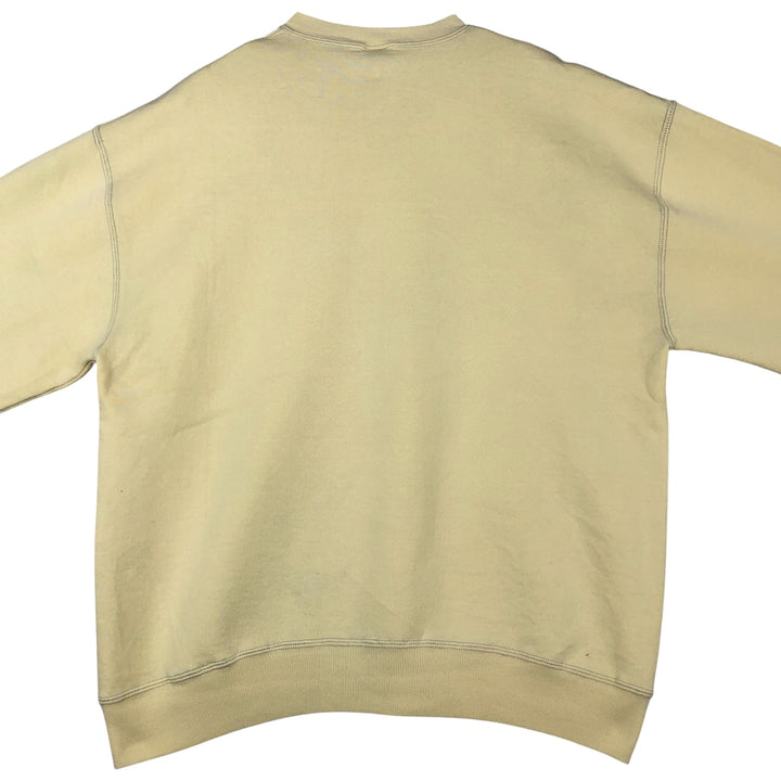 90'S Russell plain blank sweatshirt, sweatshirt, made in USA, men's XL size, vintage cotton lemon yellow Vintage Second Hand