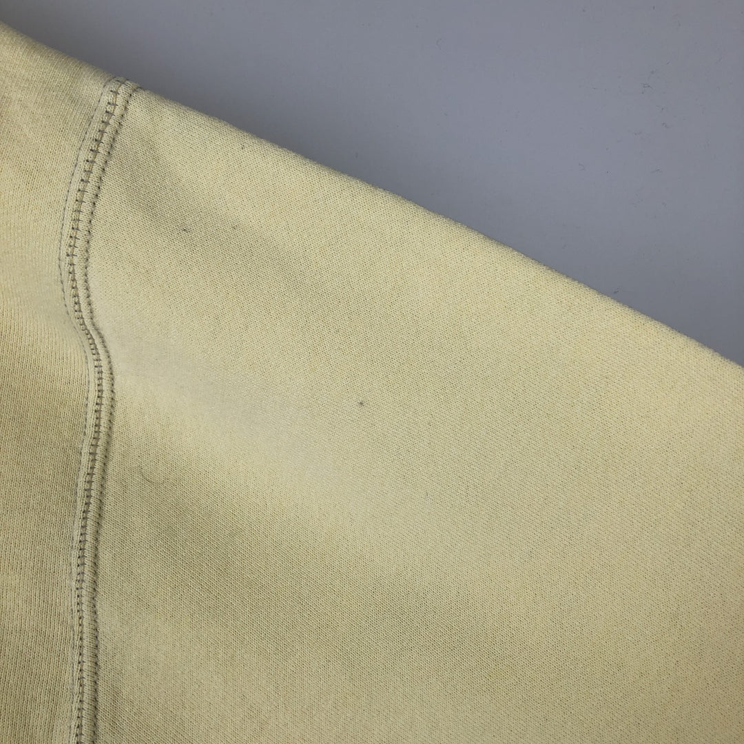 90'S Russell plain blank sweatshirt, sweatshirt, made in USA, men's XL size, vintage cotton lemon yellow Vintage Second Hand