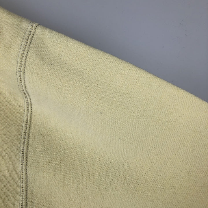 90'S Russell plain blank sweatshirt, sweatshirt, made in USA, men's XL size, vintage cotton lemon yellow Vintage Second Hand