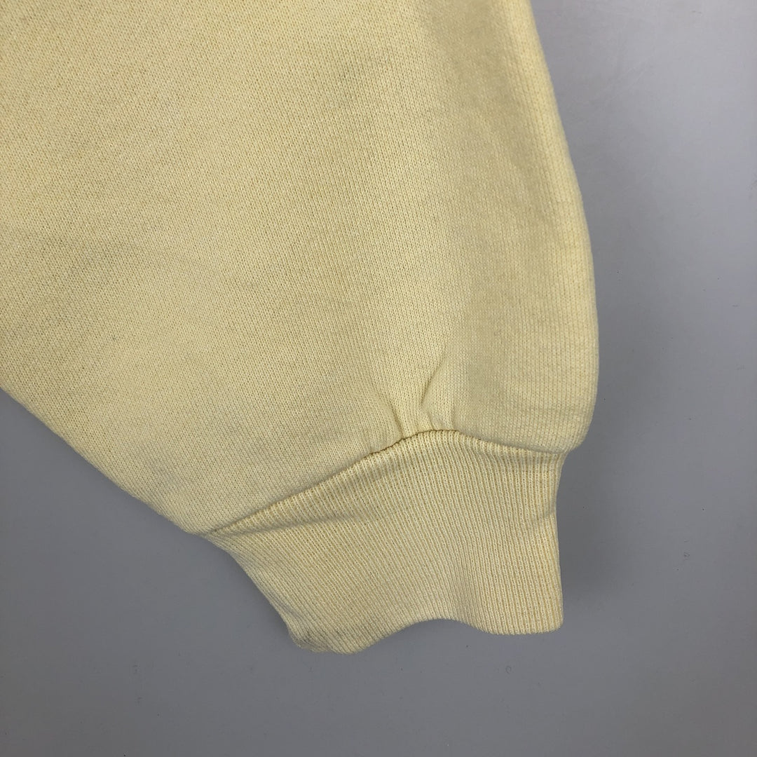90'S Russell plain blank sweatshirt, sweatshirt, made in USA, men's XL size, vintage cotton lemon yellow Vintage Second Hand