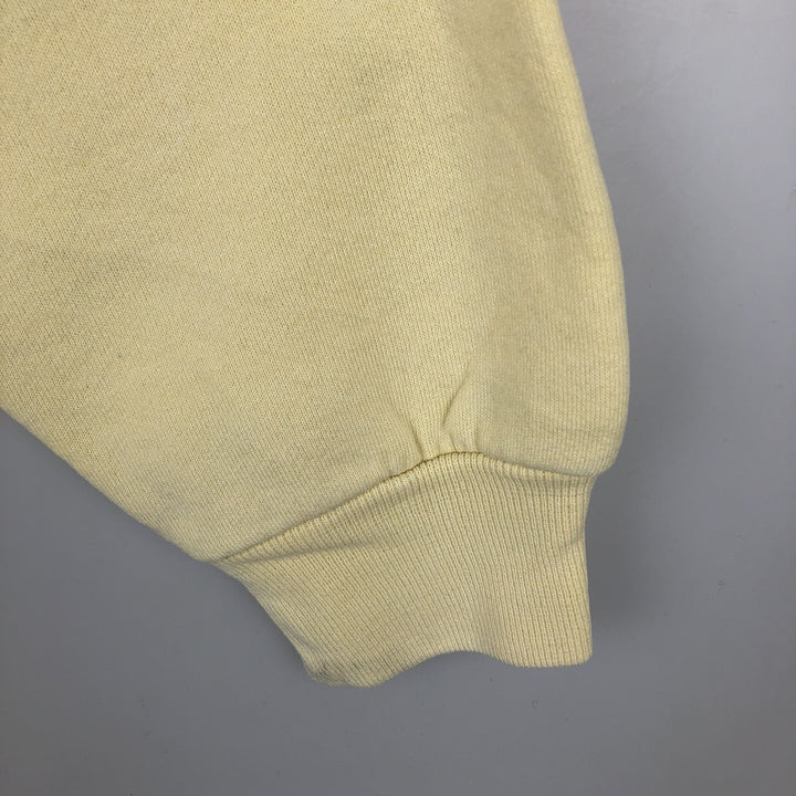 90'S Russell plain blank sweatshirt, sweatshirt, made in USA, men's XL size, vintage cotton lemon yellow Vintage Second Hand