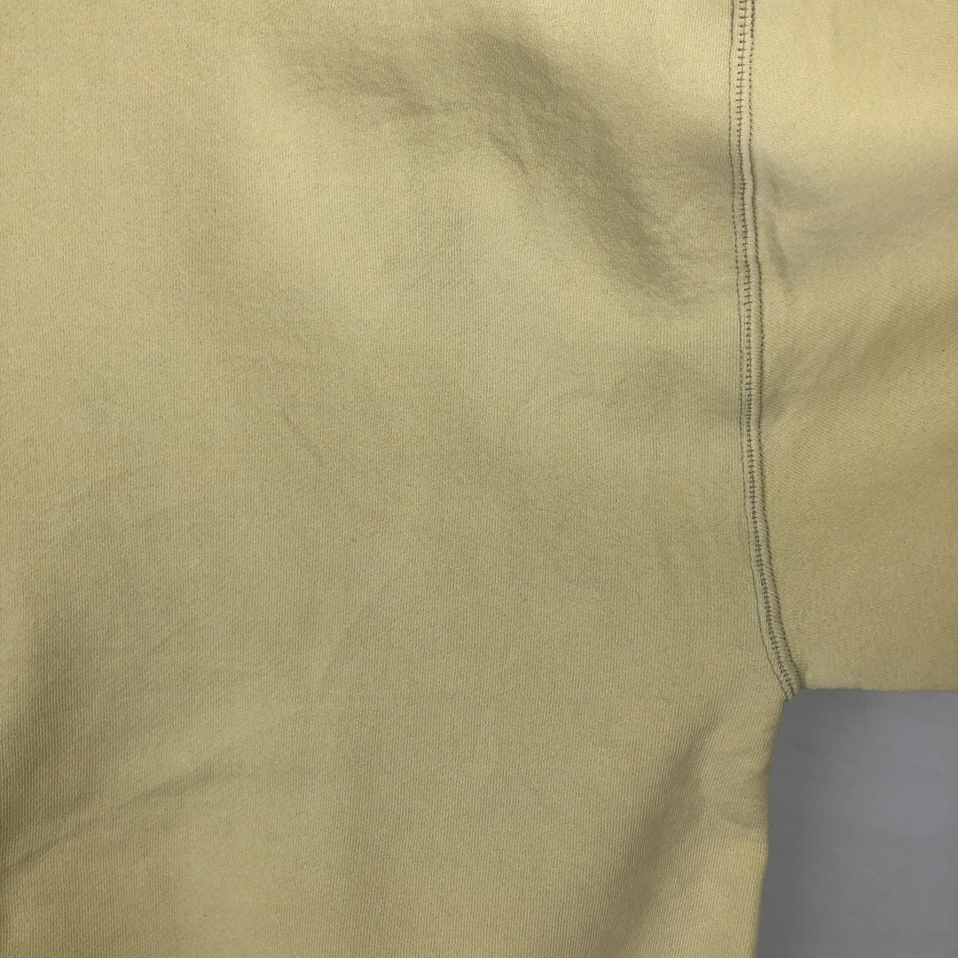 90'S Russell plain blank sweatshirt, sweatshirt, made in USA, men's XL size, vintage cotton lemon yellow Vintage Second Hand