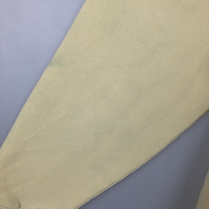 90'S Russell plain blank sweatshirt, sweatshirt, made in USA, men's XL size, vintage cotton lemon yellow Vintage Second Hand