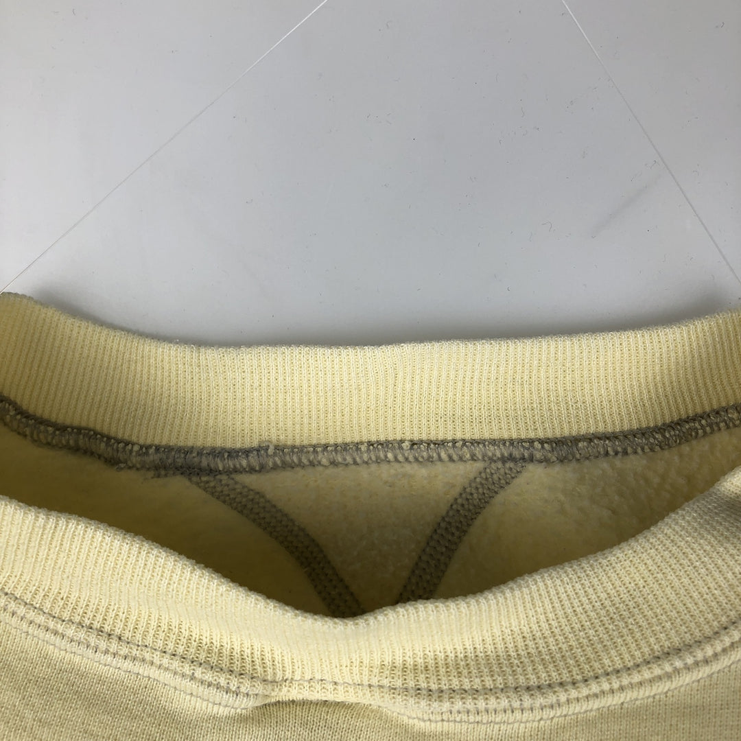 90'S Russell plain blank sweatshirt, sweatshirt, made in USA, men's XL size, vintage cotton lemon yellow Vintage Second Hand