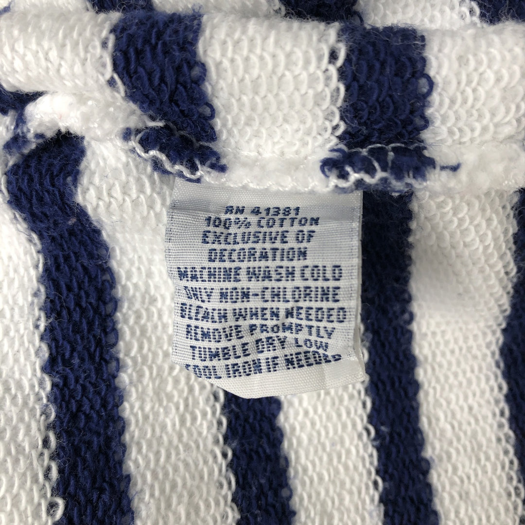 Ralph Lauren POLO RALPH LAUREN Striped Pattern Logo Sweatshirt, Men's Size L cotton Navy blue Vintage Second Hand