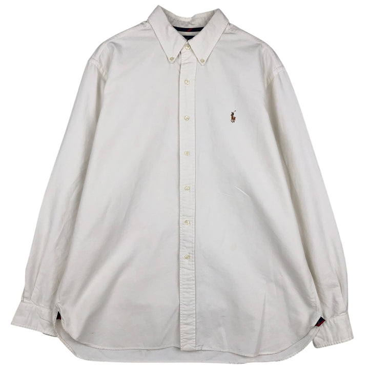Ralph Lauren Classic Fit Long Sleeve Button Down Shirt Men's XL cotton unbleached Vintage Second Hand