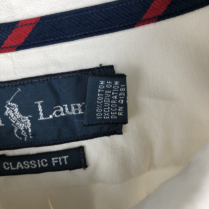 Ralph Lauren Classic Fit Long Sleeve Button Down Shirt Men's XL cotton unbleached Vintage Second Hand