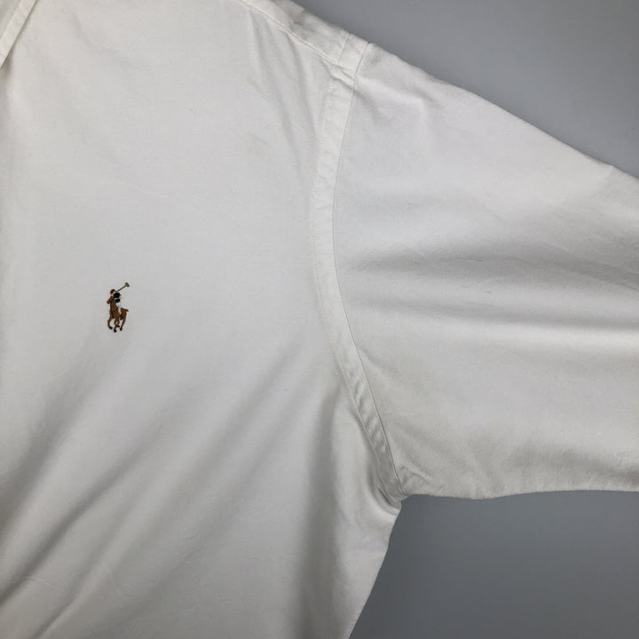 Ralph Lauren Classic Fit Long Sleeve Button Down Shirt Men's XL cotton unbleached Vintage Second Hand