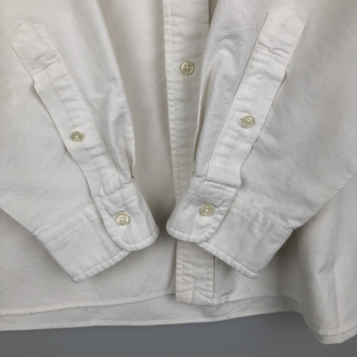 Ralph Lauren Classic Fit Long Sleeve Button Down Shirt Men's XL cotton unbleached Vintage Second Hand