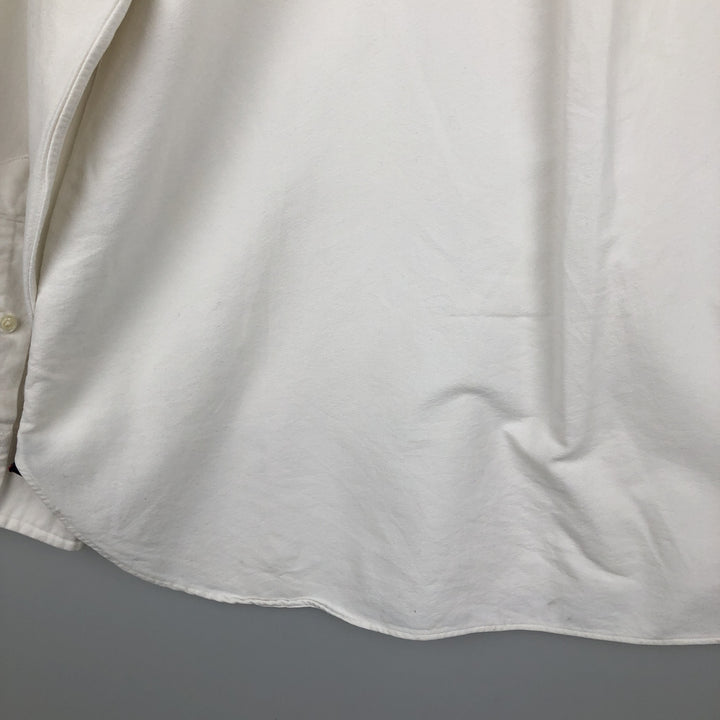 Ralph Lauren Classic Fit Long Sleeve Button Down Shirt Men's XL cotton unbleached Vintage Second Hand