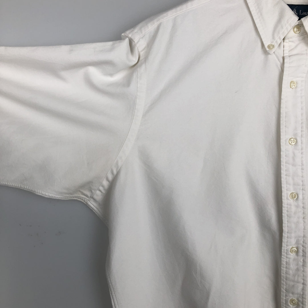 Ralph Lauren Classic Fit Long Sleeve Button Down Shirt Men's XL cotton unbleached Vintage Second Hand