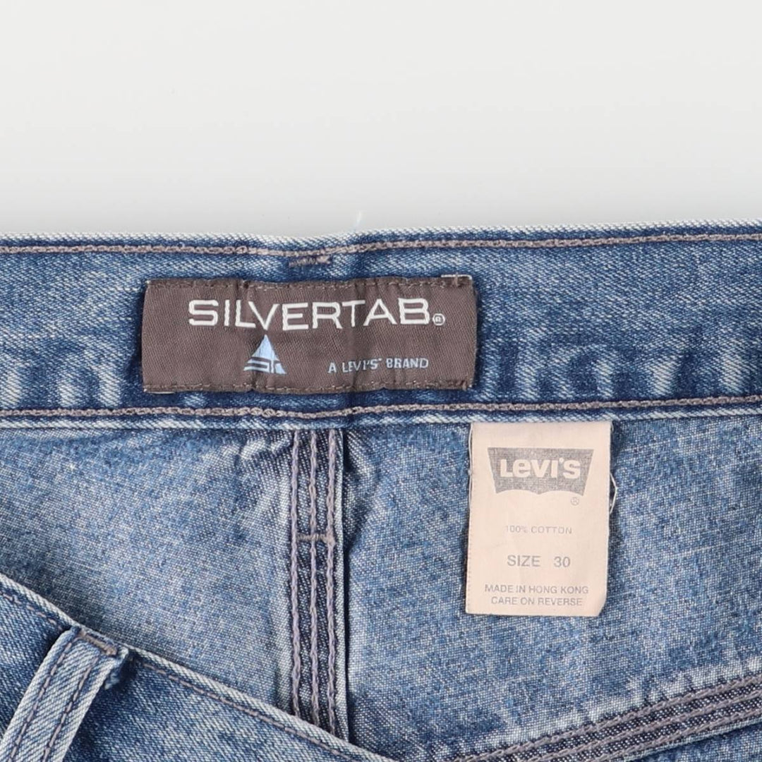 2000'S Levi's Silver Tab Denim Painter Shorts, Men's Size W32 cotton Blue type light blue Vintage Second Hand