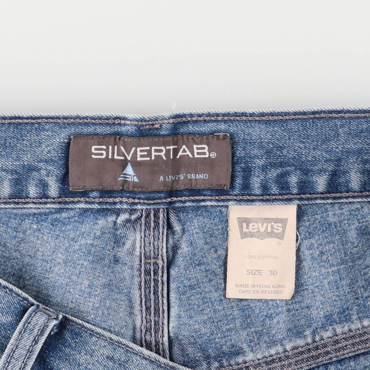 2000'S Levi's Silver Tab Denim Painter Shorts, Men's Size W32 cotton Blue type light blue Vintage Second Hand