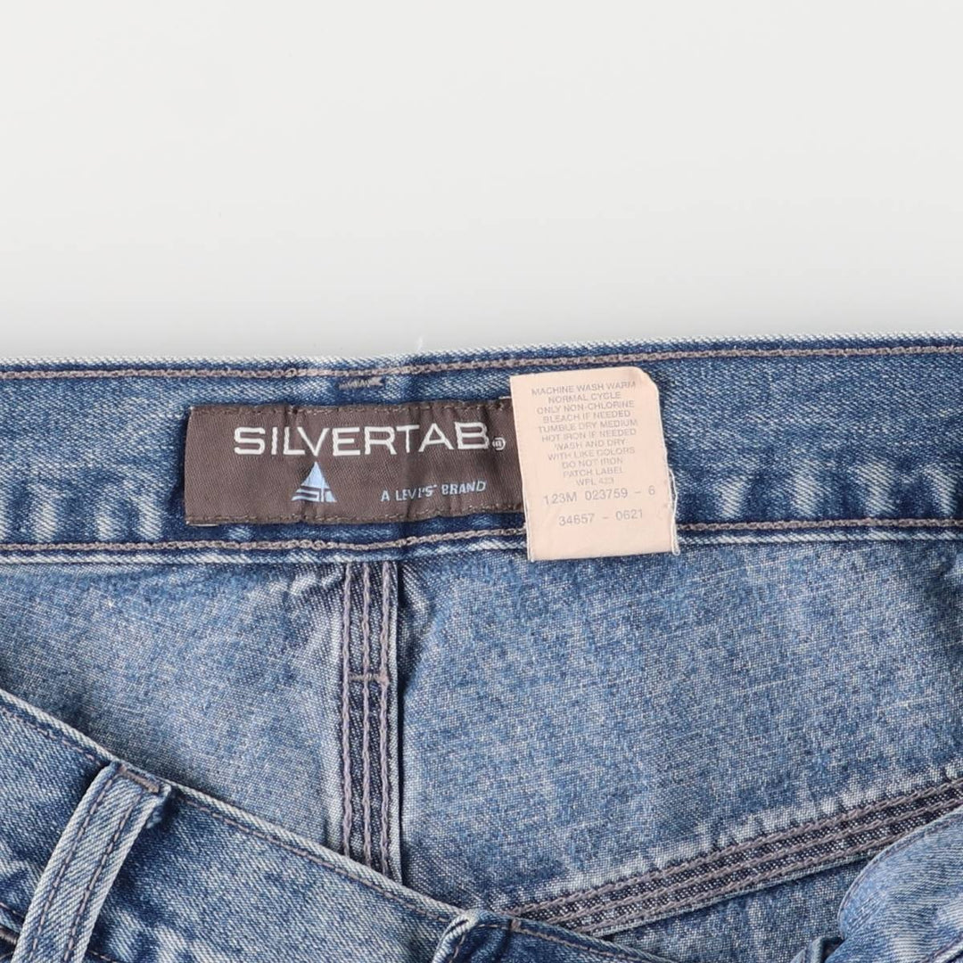 2000'S Levi's Silver Tab Denim Painter Shorts, Men's Size W32 cotton Blue type light blue Vintage Second Hand