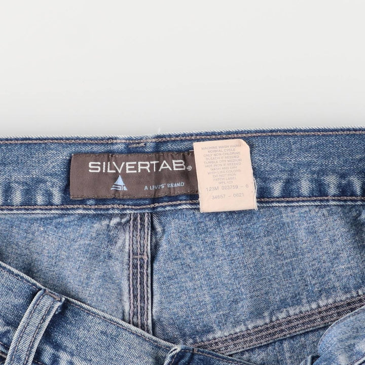 2000'S Levi's Silver Tab Denim Painter Shorts, Men's Size W32 cotton Blue type light blue Vintage Second Hand