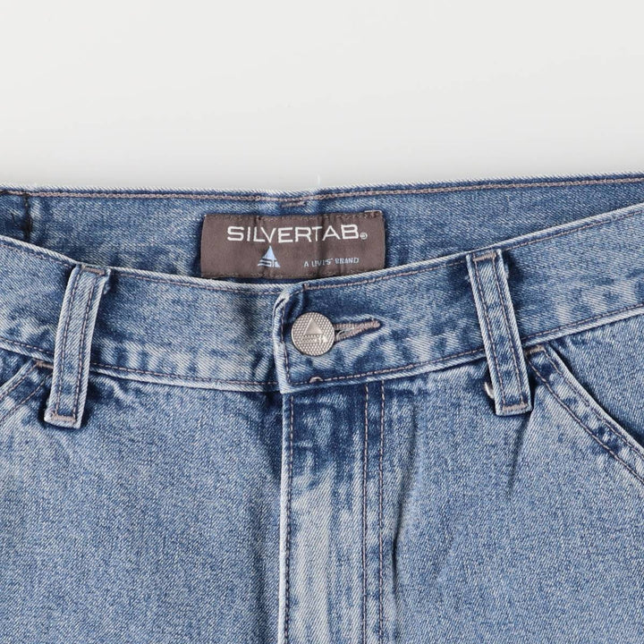 2000'S Levi's Silver Tab Denim Painter Shorts, Men's Size W32 cotton Blue type light blue Vintage Second Hand