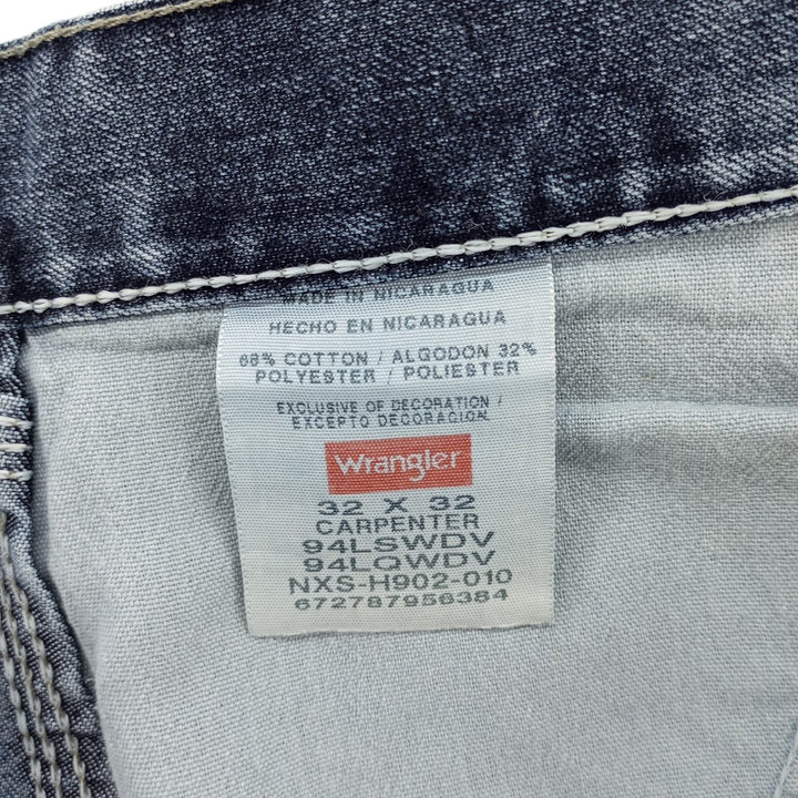 00'S Wrangler CARPENTER denim painter pants for men, equivalent to W32 cotton blue type Vintage Second Hand