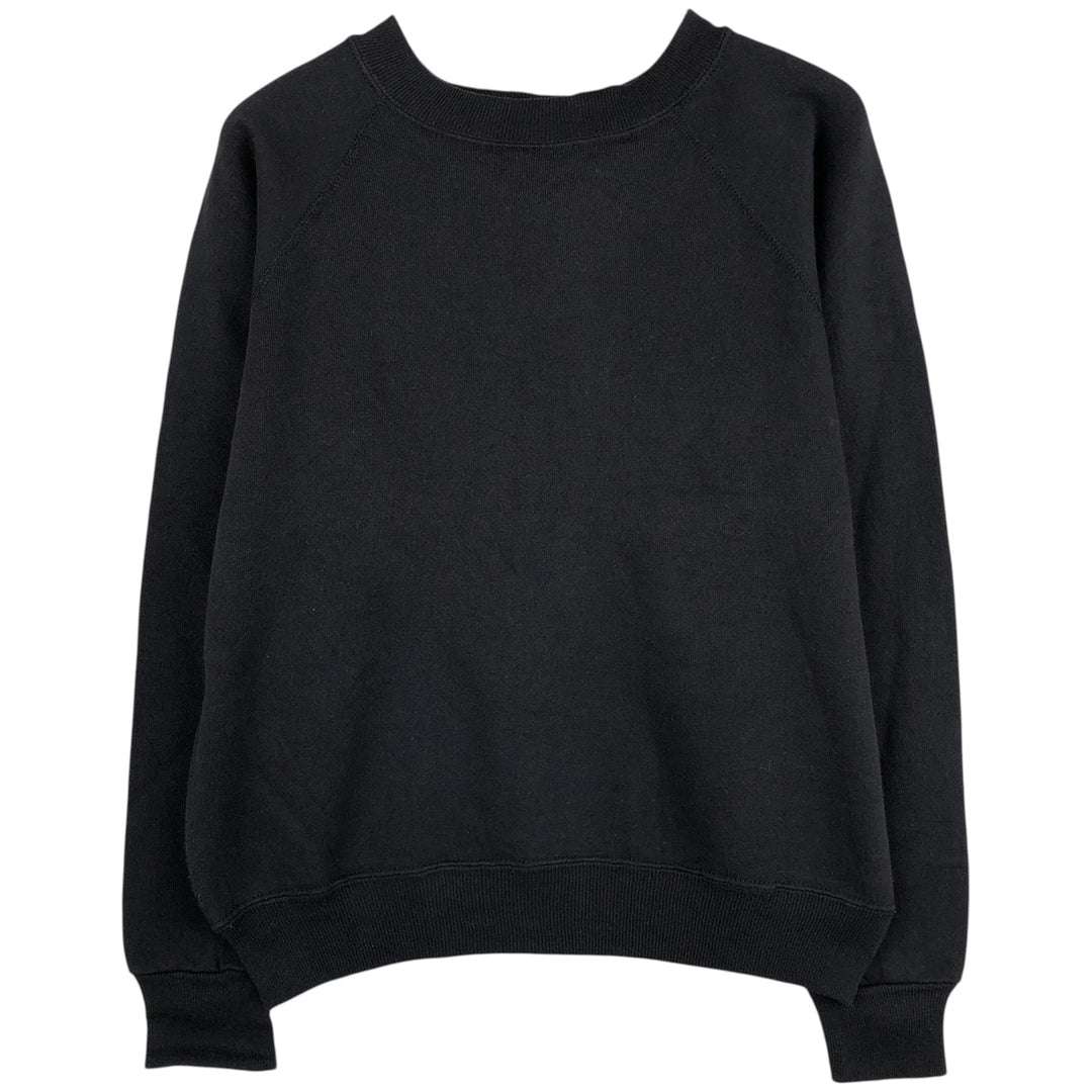 80s-90'S Hanes Her Way Plain Blank Sweatshirt, Made in USA, Women's Size M (Equivalent), Vintage acrylic black type Vintage Second Hand