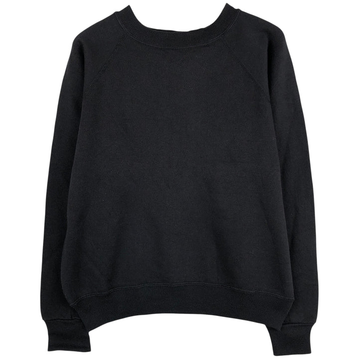 80s-90'S Hanes Her Way Plain Blank Sweatshirt, Made in USA, Women's Size M (Equivalent), Vintage acrylic black type Vintage Second Hand