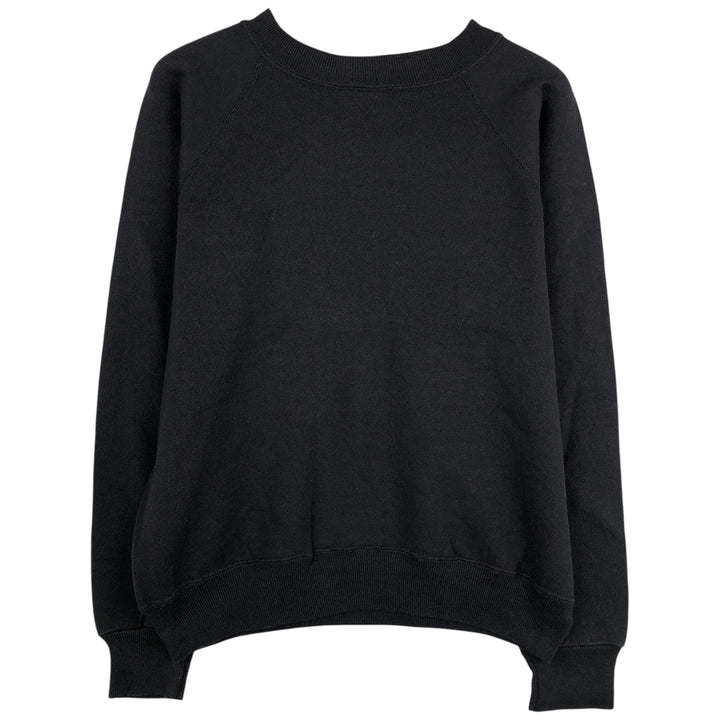 80s-90'S Hanes Her Way Plain Blank Sweatshirt, Made in USA, Women's Size M (Equivalent), Vintage acrylic black type Vintage Second Hand