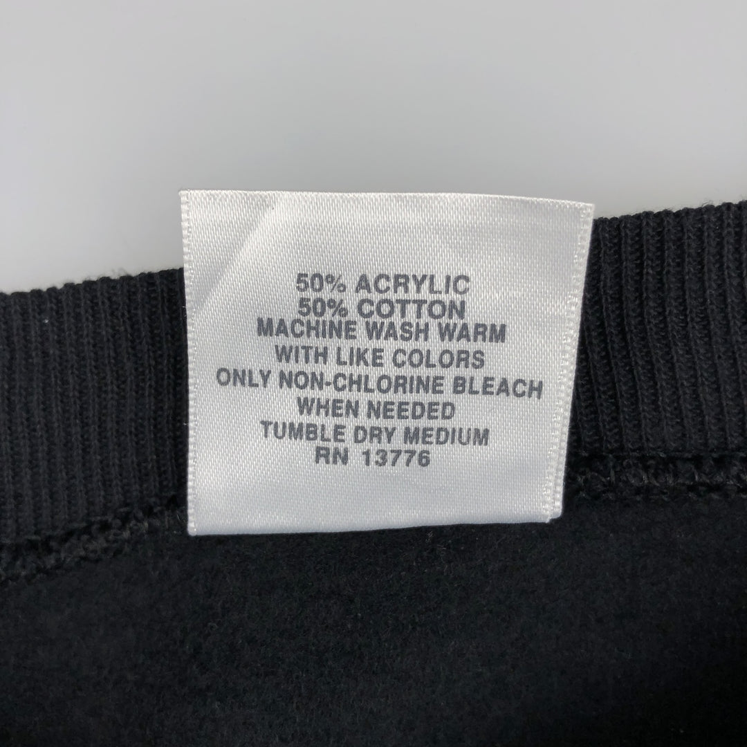 80s-90'S Hanes Her Way Plain Blank Sweatshirt, Made in USA, Women's Size M (Equivalent), Vintage acrylic black type Vintage Second Hand