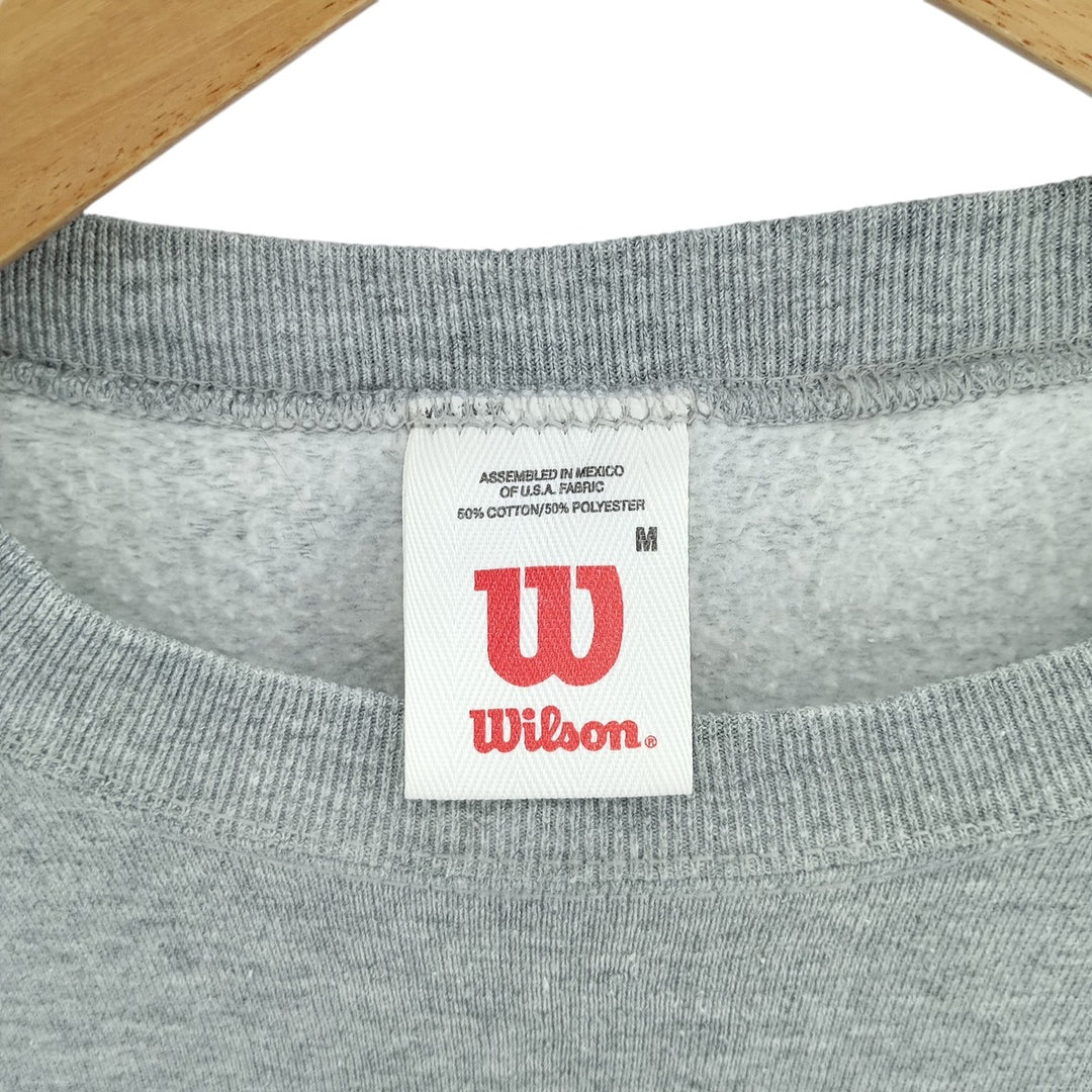 90s-00'S Wilson plain blank sweatshirt, men's size M, vintage cotton gray type Vintage Second Hand