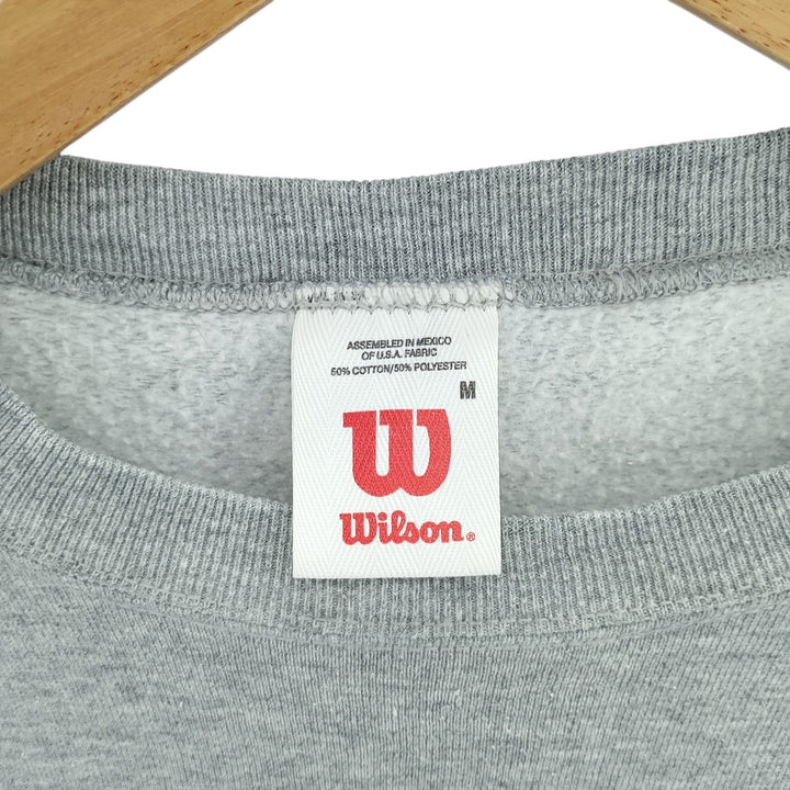 90s-00'S Wilson plain blank sweatshirt, men's size M, vintage cotton gray type Vintage Second Hand
