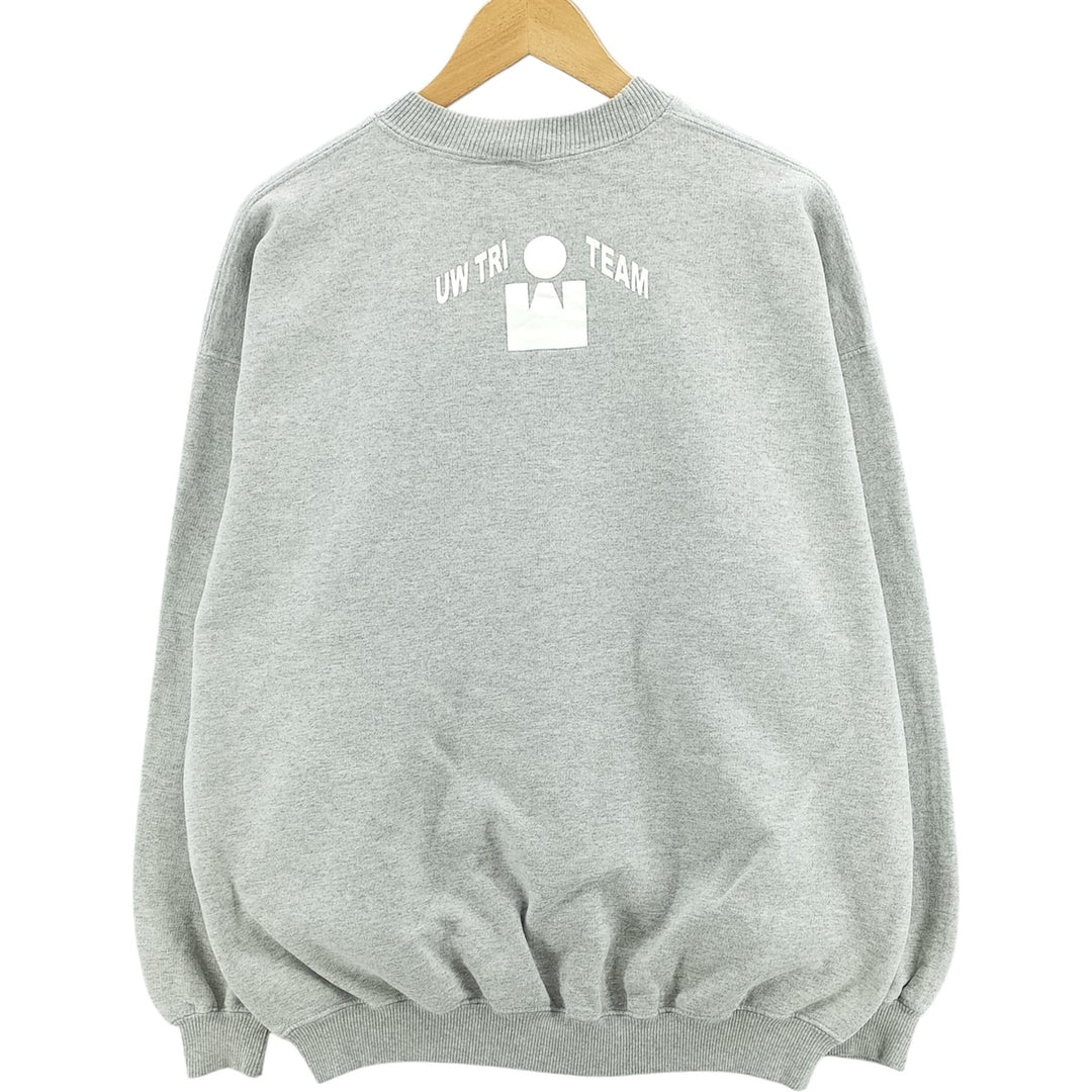 Gildan University of Wisconsin College Sweatshirt, Men's Size XL cotton gray type Vintage Second Hand