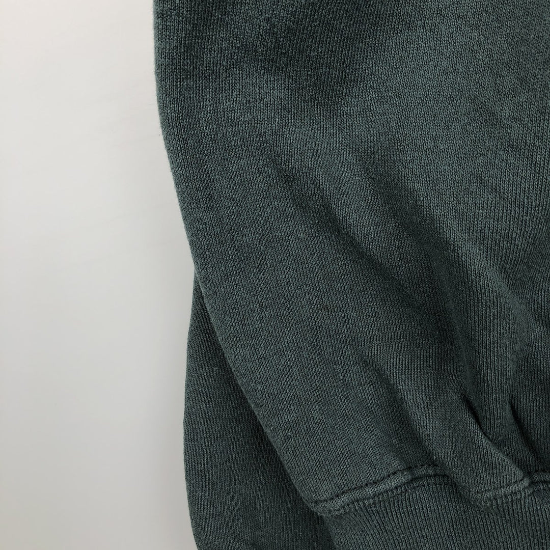 90'S Russell plain blank sweatshirt, sweatshirt, men's XL size, vintage cotton Green type dark green Vintage Second Hand