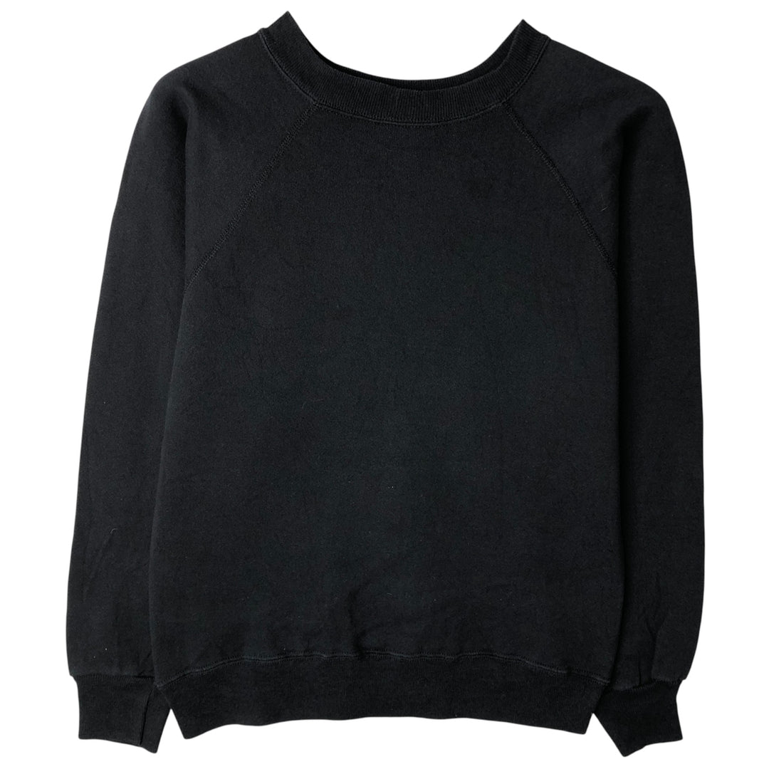 Vintage 90'S Hanes HER WAY plain blank sweatshirt, Made in USA, Women's Size Small cotton black type Vintage Second Hand