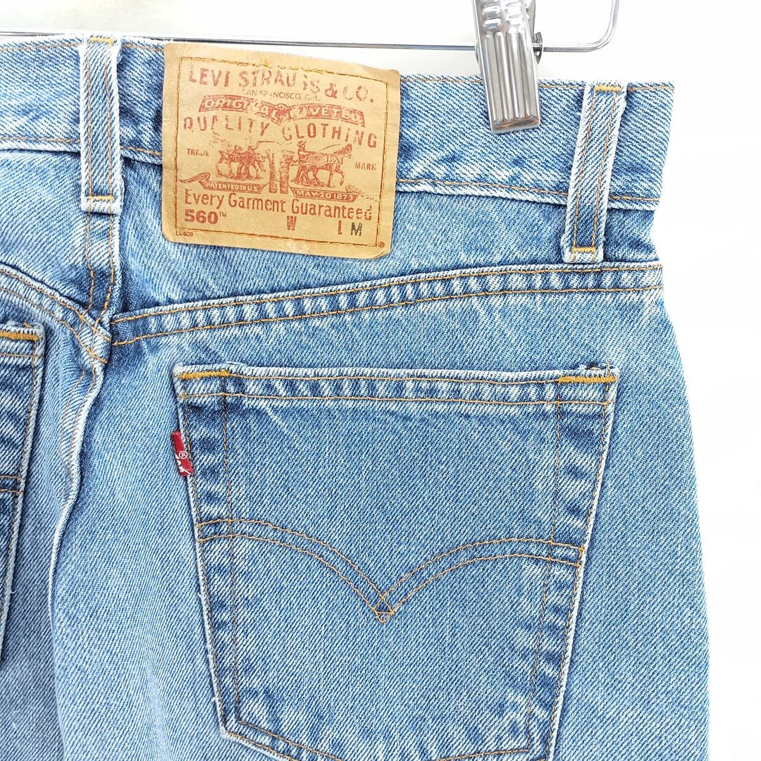 00'S Levi's 560 LOOSE FIT STRAIGHT LEG tapered denim pants, women's L (w29) equivalent cotton blue type Vintage Second Hand