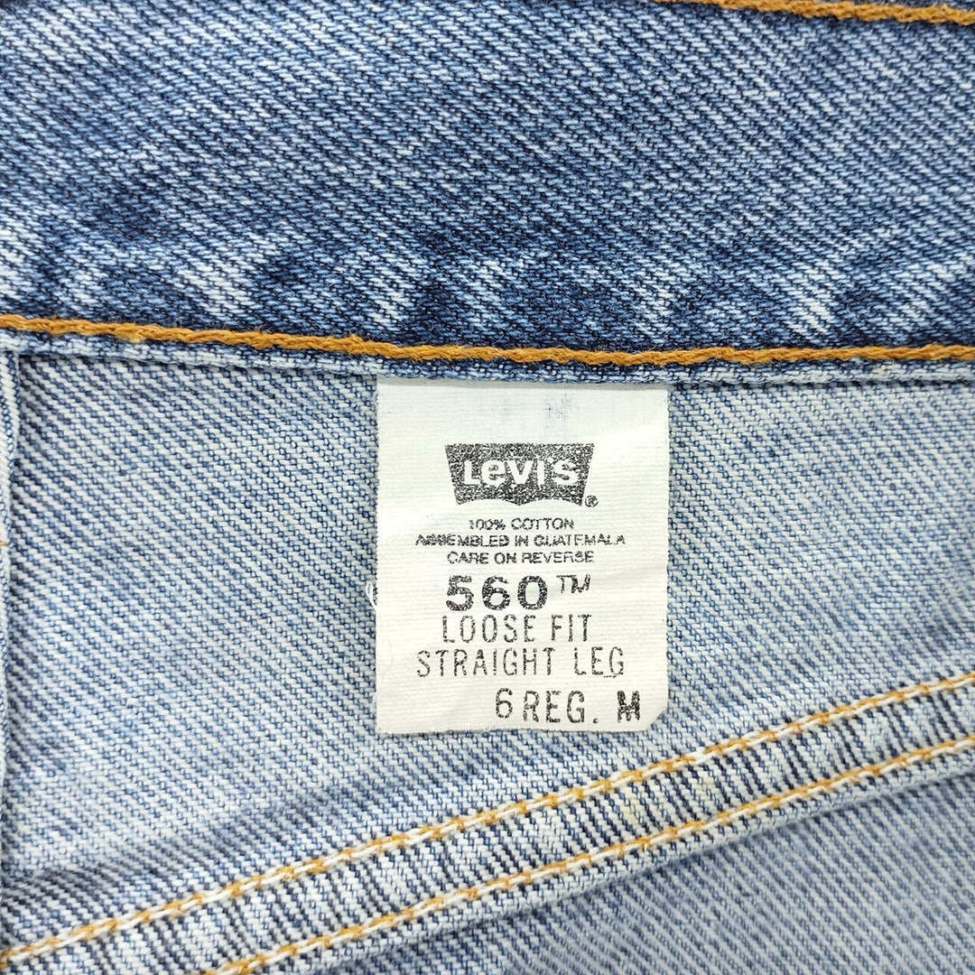 00'S Levi's 560 LOOSE FIT STRAIGHT LEG tapered denim pants, women's L (w29) equivalent cotton blue type Vintage Second Hand