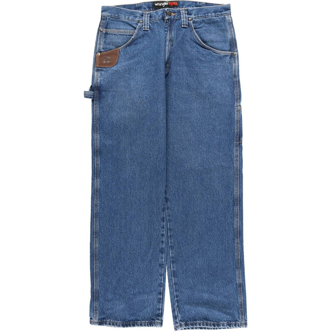 Wrangler RIGGS WORKWEAR Denim Painter Pants Men's W34 equivalent cotton blue type Vintage Second Hand