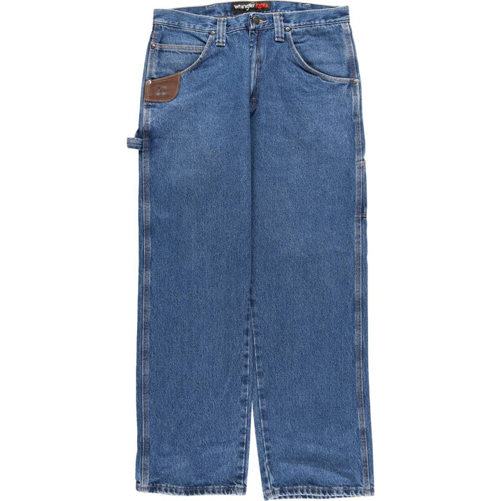 Wrangler RIGGS WORKWEAR Denim Painter Pants Men's W34 equivalent cotton blue type Vintage Second Hand