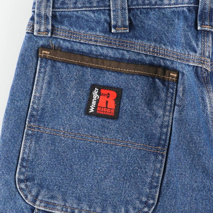 Wrangler RIGGS WORKWEAR Denim Painter Pants Men's W34 equivalent cotton blue type Vintage Second Hand