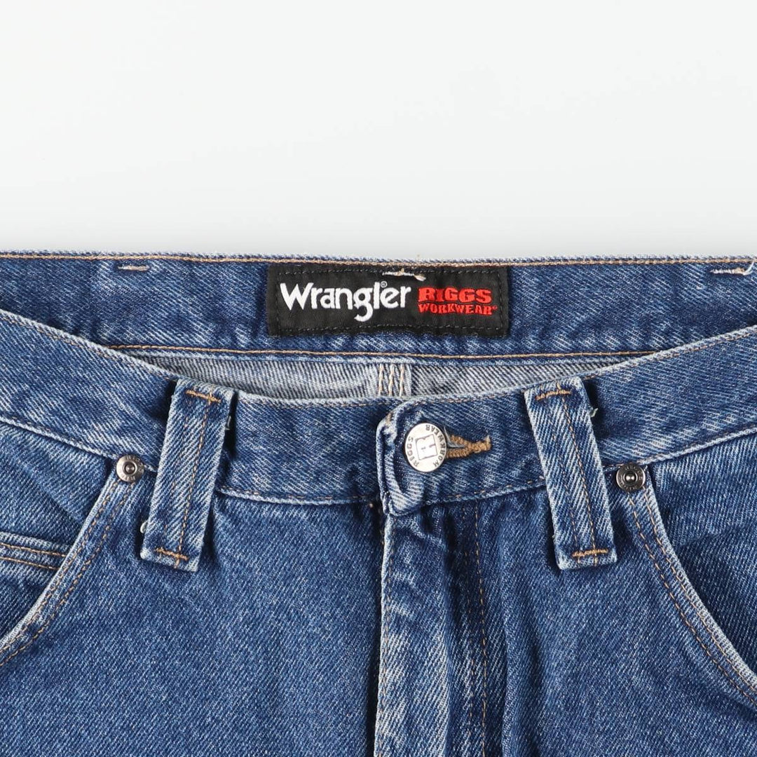 Wrangler RIGGS WORKWEAR Denim Painter Pants Men's W34 equivalent cotton blue type Vintage Second Hand