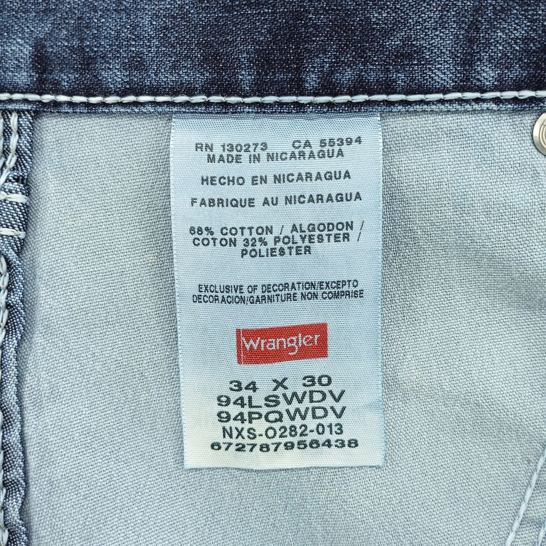 00'S Wrangler Denim Painter Pants Men's W35 cotton black type Vintage Second Hand