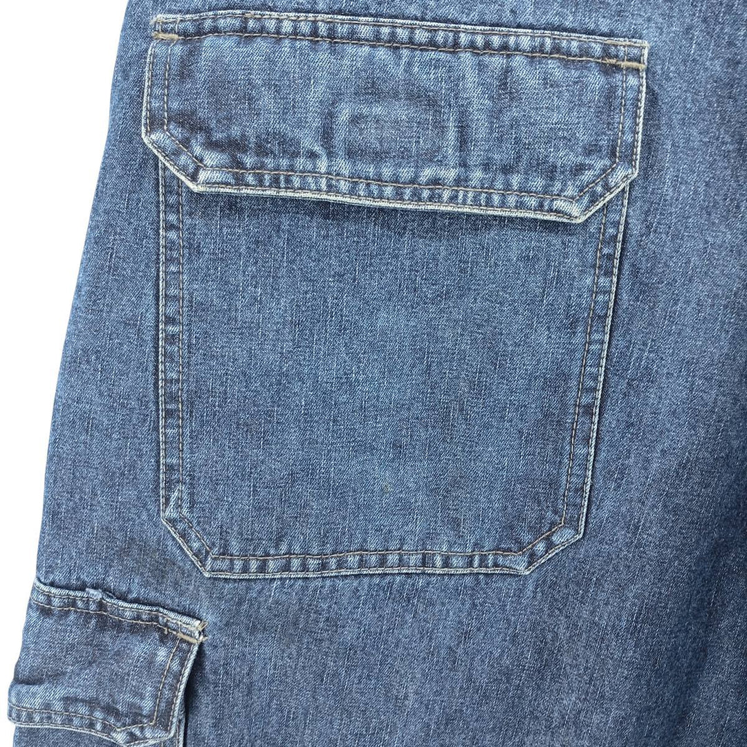 Wrangler Men's Denim Cargo Pants, Size W35 cotton blue type Vintage Second Hand