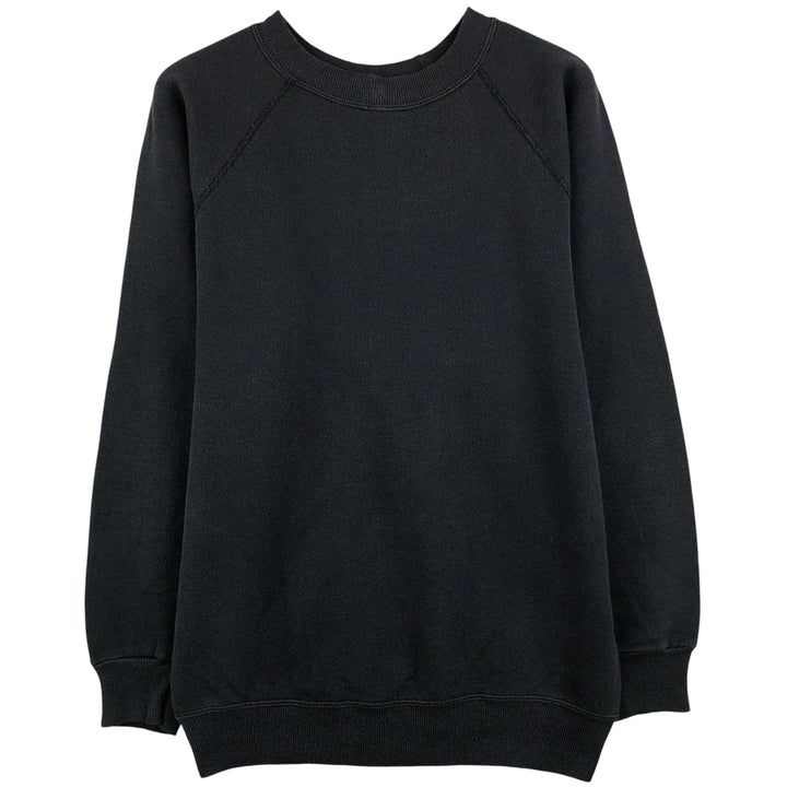Vintage 90'S Hanes blank sweatshirt, made in the USA, size M, men's. cotton black type Vintage Second Hand