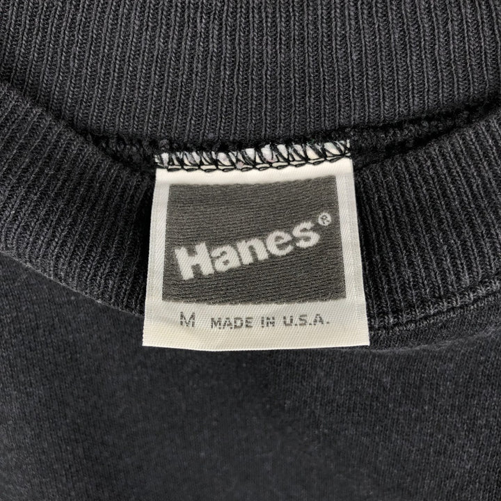 Vintage 90'S Hanes blank sweatshirt, made in the USA, size M, men's. cotton black type Vintage Second Hand