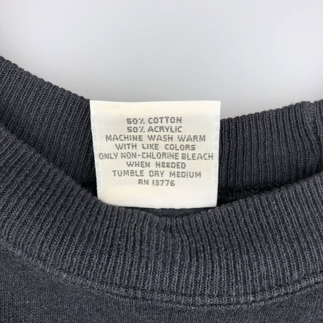 Vintage 90'S Hanes blank sweatshirt, made in the USA, size M, men's. cotton black type Vintage Second Hand