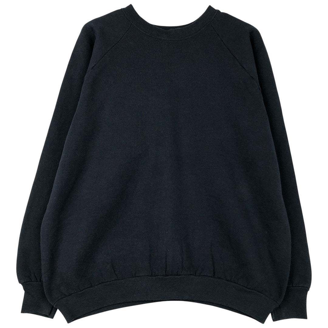 Vintage 90'S Fruit of the Loom plain blank sweatshirt, made in the USA, men's size XL cotton black type Vintage Second Hand