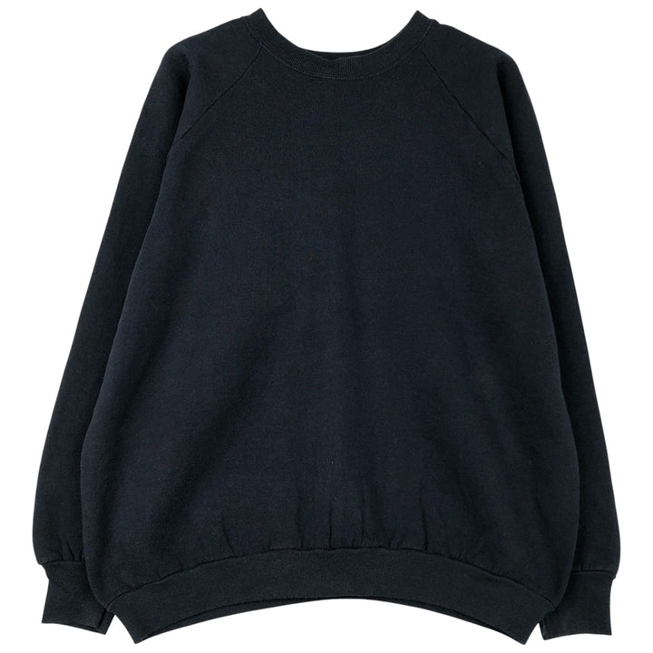 Vintage 90'S Fruit of the Loom plain blank sweatshirt, made in the USA, men's size XL cotton black type Vintage Second Hand