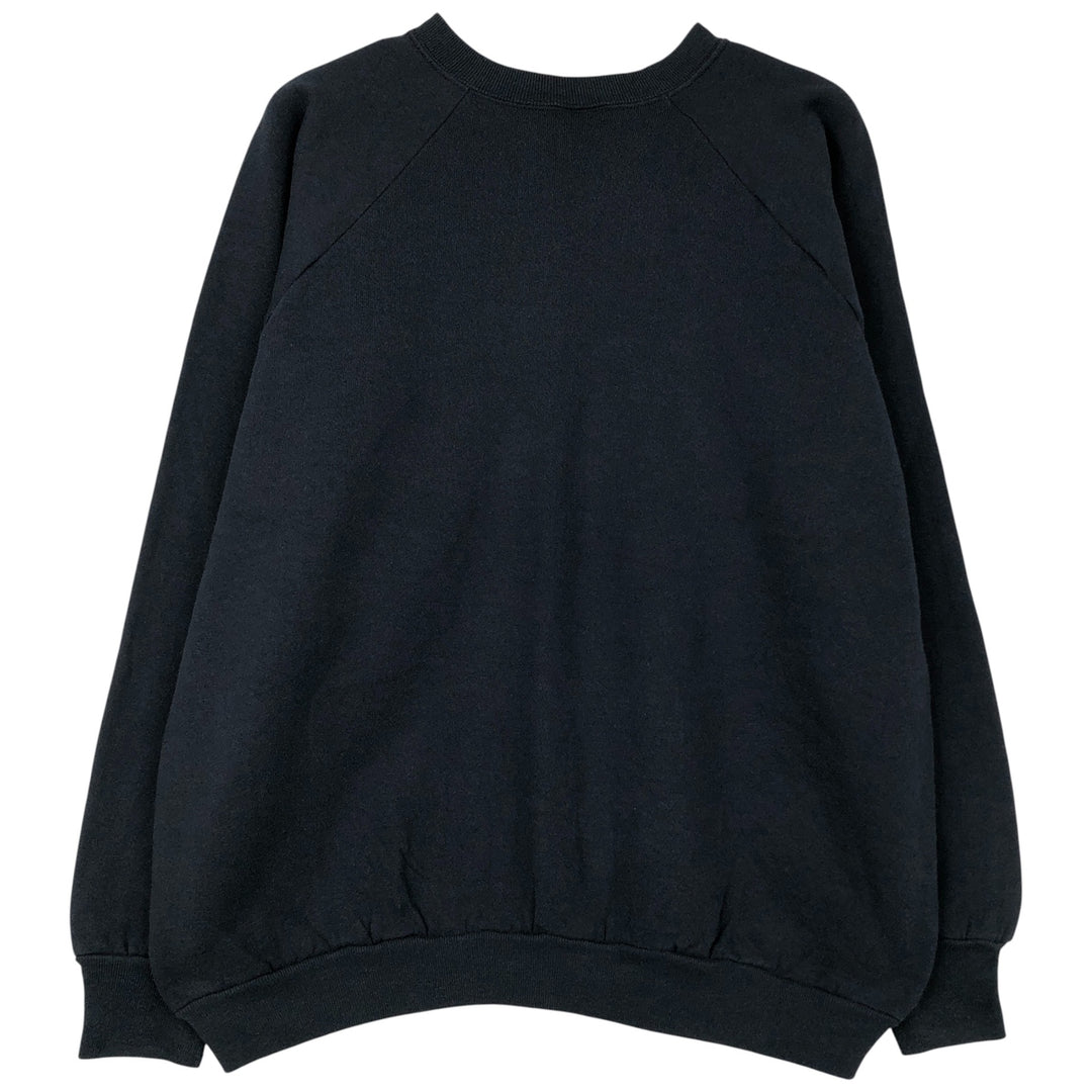 Vintage 90'S Fruit of the Loom plain blank sweatshirt, made in the USA, men's size XL cotton black type Vintage Second Hand