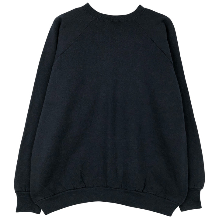 Vintage 90'S Fruit of the Loom plain blank sweatshirt, made in the USA, men's size XL cotton black type Vintage Second Hand