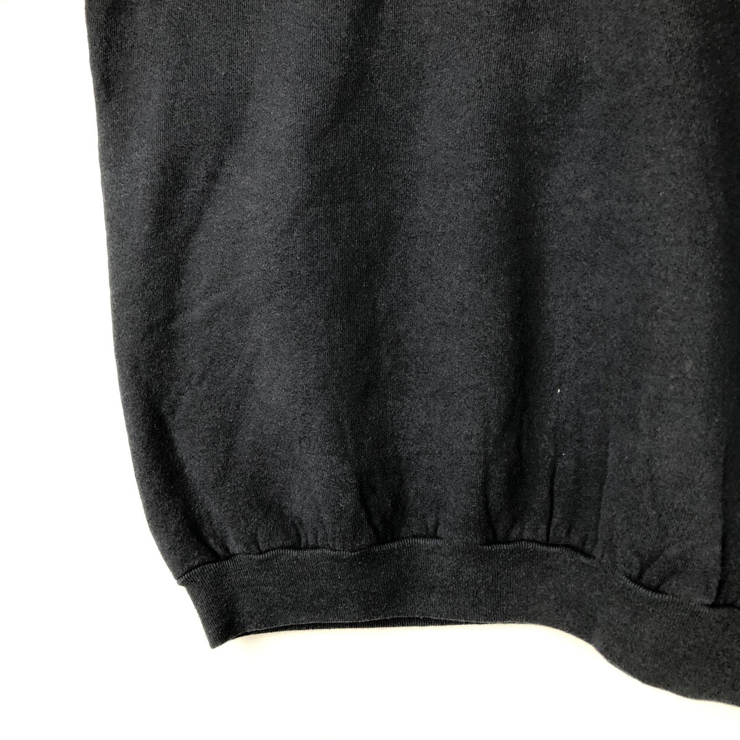 Vintage 90'S Fruit of the Loom plain blank sweatshirt, made in the USA, men's size XL cotton black type Vintage Second Hand
